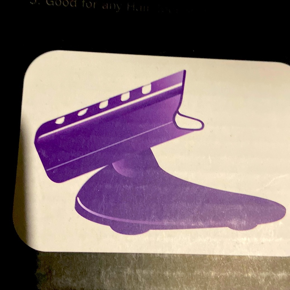 Purple hair straightener with purple holder